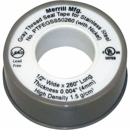 MERRILL 1/2x260 Gray Thd Sl Tape 3319B